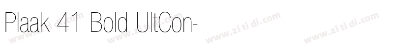 Plaak 41 Bold UltCon字体转换